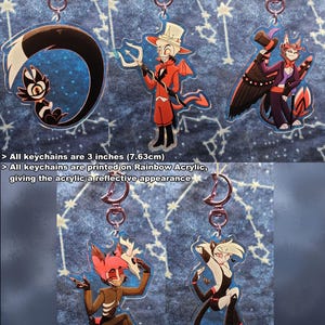 Hazbin Hotel Halloween Keychains