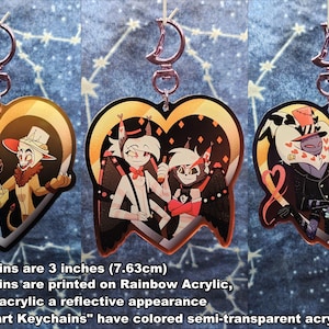 Hazbin Hotel Halloween Sweetheart Keychains