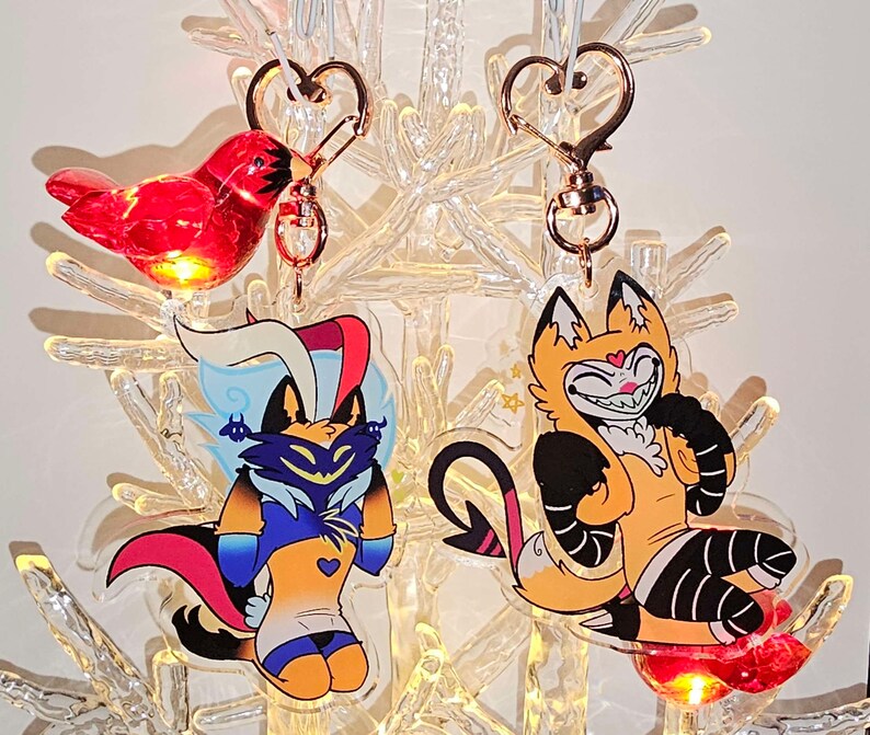 Foxy Dresses Helluva Boss Keychains - Etsy