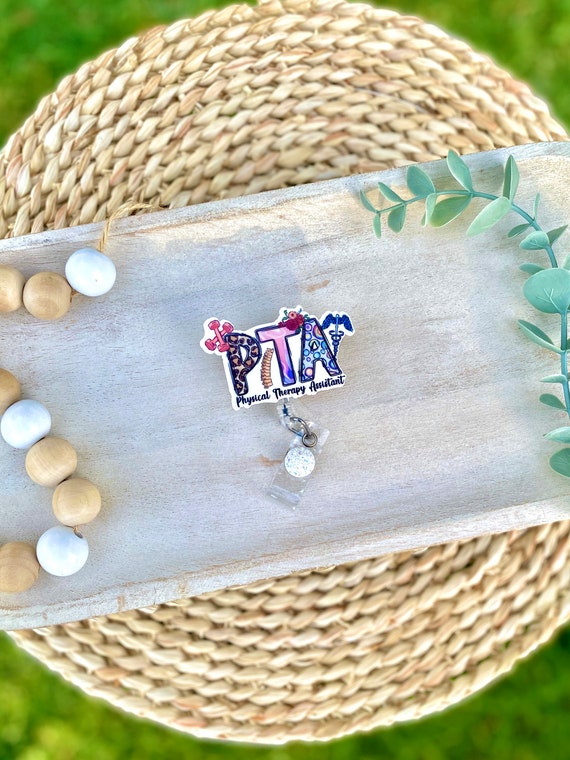 Physical Therapist Assistant Badge Reel, PTA Badge Reel, Retractable ID Badge Holder, Nurse Badge Reel, PTA Gift