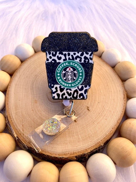 Coffee Badge Reel, Medical Badge Reel, Cheetah, Leopard, Funny Badge Reel,  Cute Badge Reel, Nurse Badge Reel, Retractable ID Badge Holder 