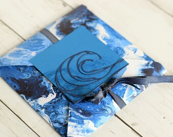 Mini-album in an envelope "Ocean Waves"