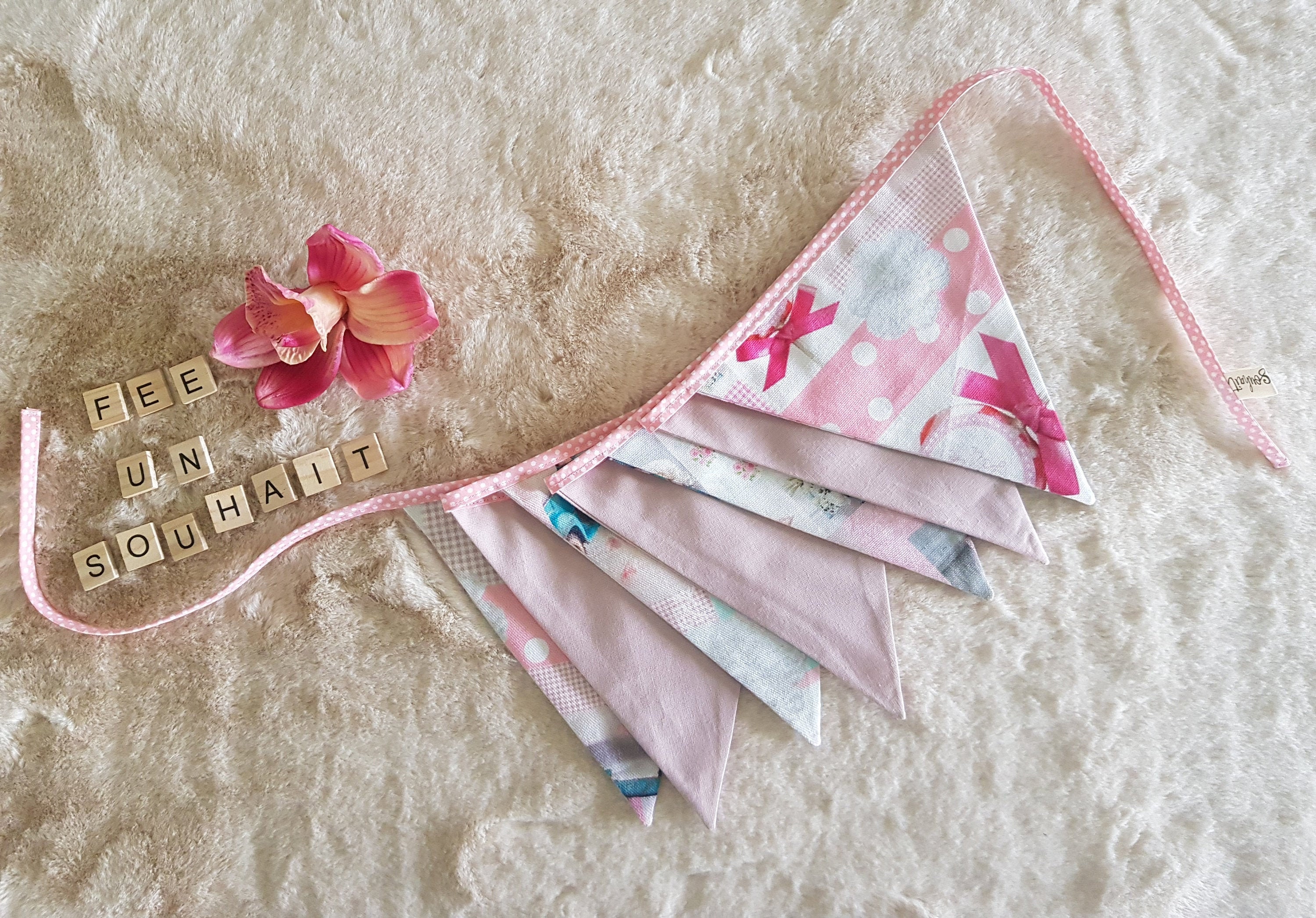 Guirlandes de Fanions en Tissu