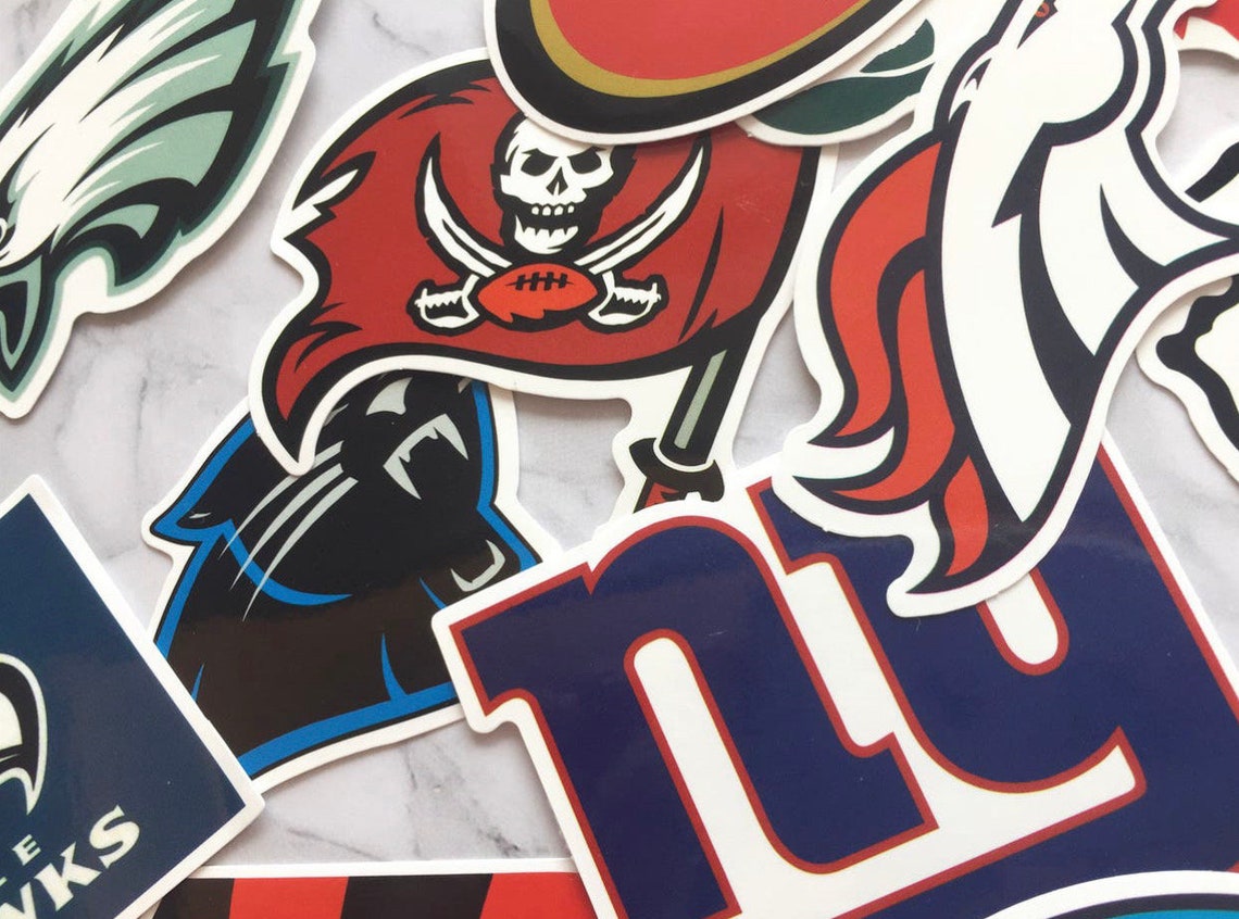 NFL Team Logo Vinyl Stickers Etsy
