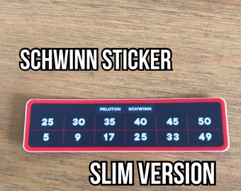 Peloton Sticker SLIM VERSION Schwinn IC4 IC8 Bowflex Resistance