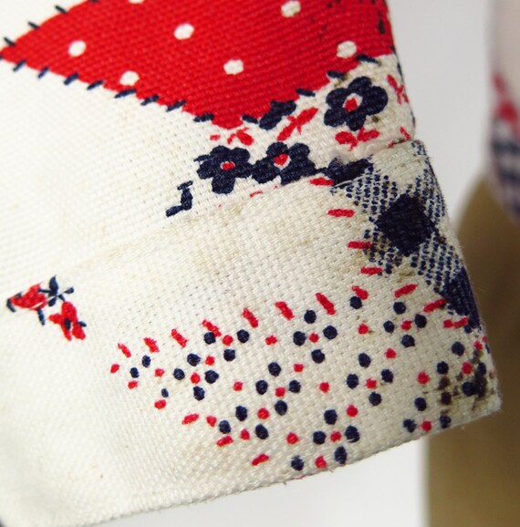 Vintage 1960s 1970s Patchwork Patterned Denim Jea… - image 9