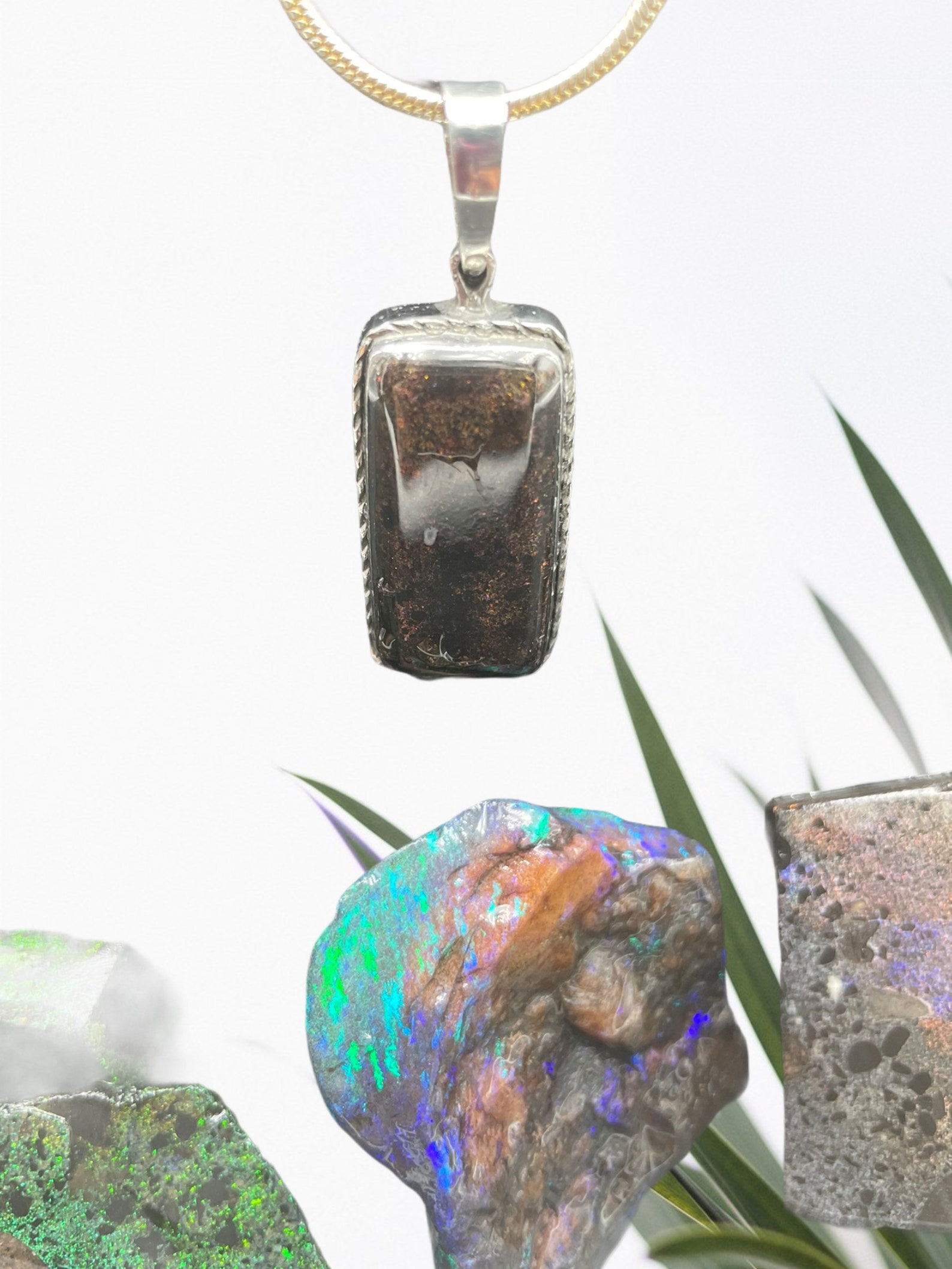 Andamooka opal Pendant Etsy