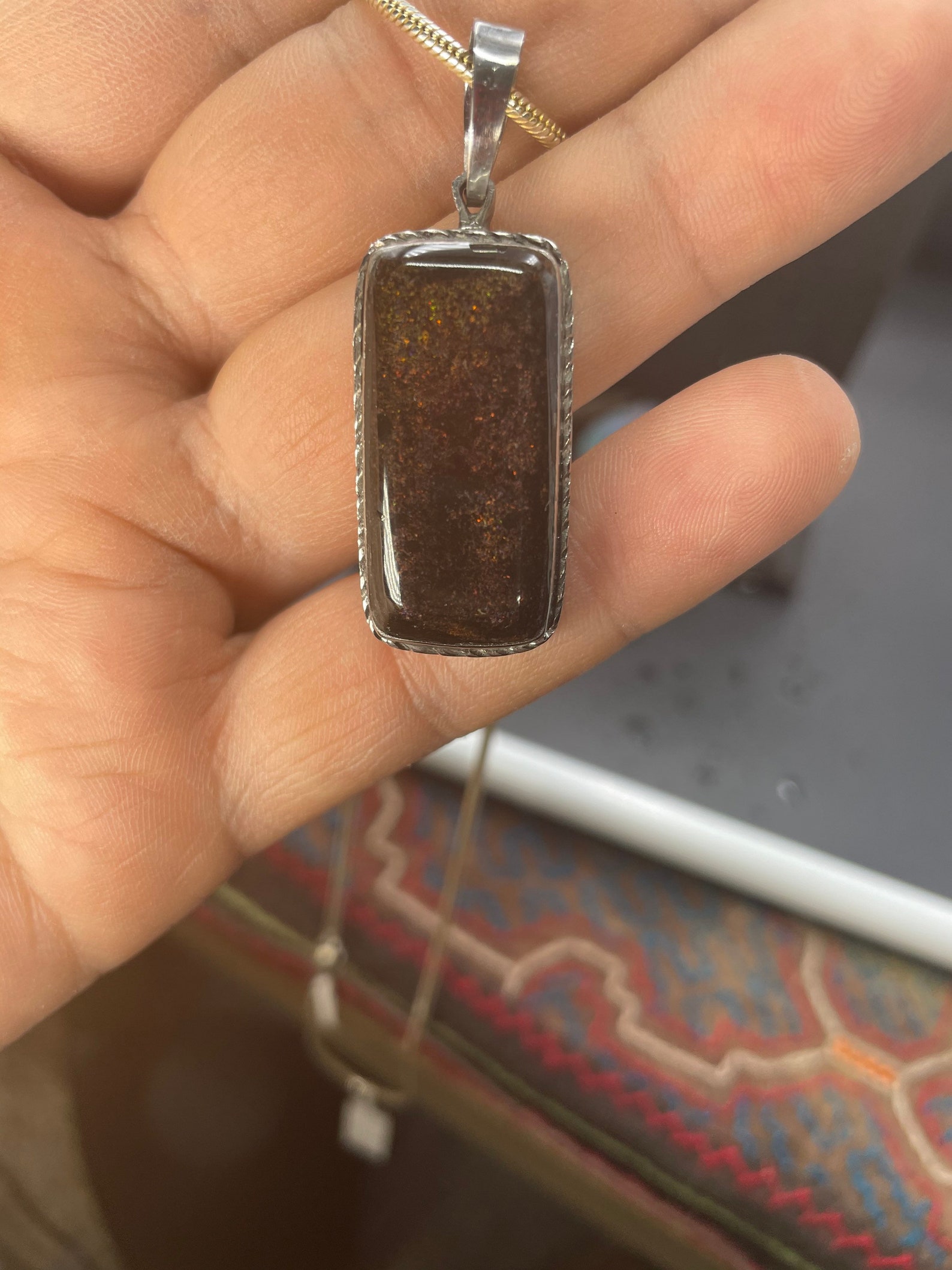 Andamooka opal Pendant Etsy