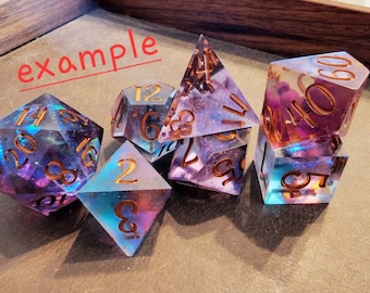 Mixed Singles 7 piece D&D Dice Set