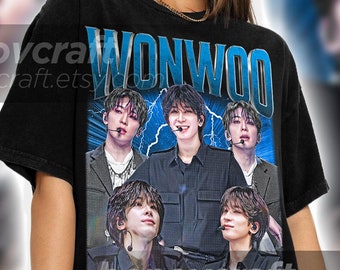 Wonwoo Retro 90s Bootleg T-Shirt: KPOP Music Tee