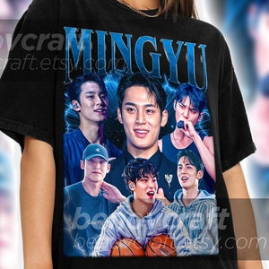 SEVENTEEN Mingyu Retro 90s Bootleg T-shirt, SEVENTEEN Shirt, KPOP T-shirt and Gift For Her or Him