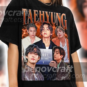 Taehyung Retro 90s Bootleg T-shirt, Taehyung V Shirt, KPOP T-shirt and Gift For Her or Him