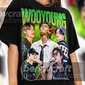 Wooyoung KPOP T-Shirt: Retro 90s Distressed Bootleg Tee