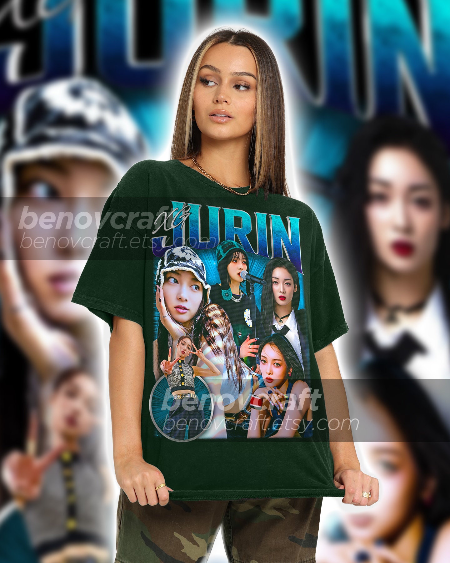XG JURIN Tシャツ　L XG Jurin T-shirt: Retro 90s KPOP Bootleg Tee - Etsy
