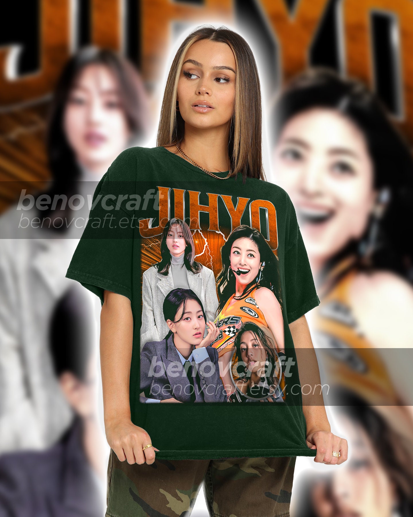 Jihyo Kpop T-shirt: Retro 90s Distressed Bootleg Tee - Etsy