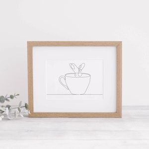 cup of coffee line art digital download - pdf- png- jpg - ai - eps