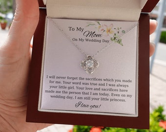 Gift For Mom On My Wedding Day, To My Mom On My Wedding Day, Wedding Day Gift Jewelry From Daughter, Mother Of The Bride Gift From Bride
