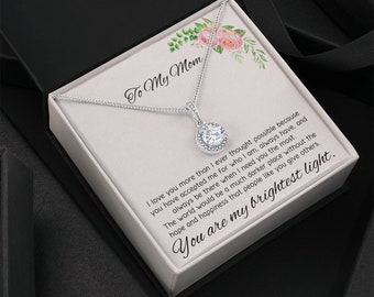 Personalized Jewelry From Daughter To Mom, Mothers Day Gift From Family, 14k White Gold Plated Charm, Mothers Necklace Personalized Message