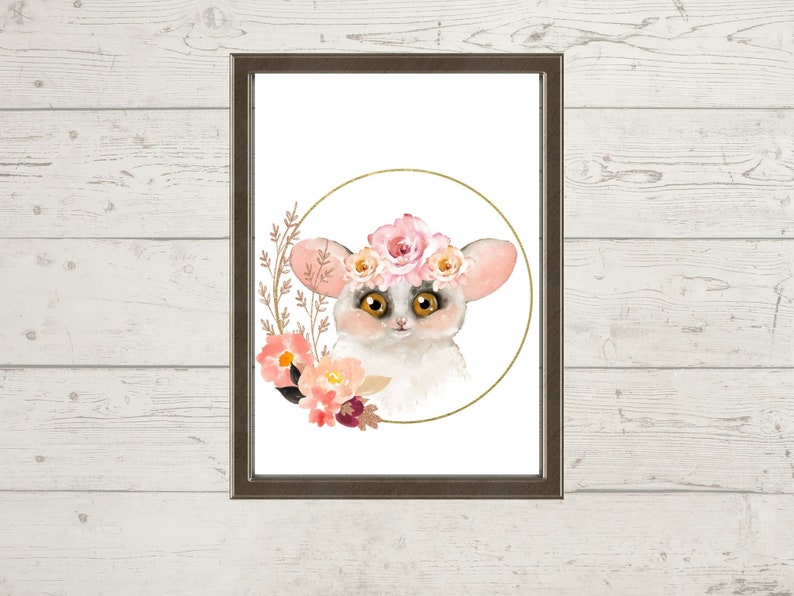 Nursery Animal Wall Art Print, Printable Wall Art , Nursery Decor for