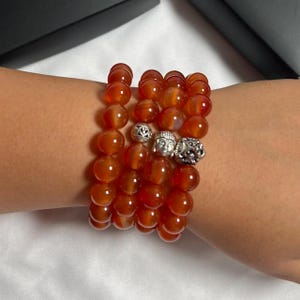 Carnelian Crystal Bracelet: Handmade Gemstone Jewelry for Confidence & Motivation