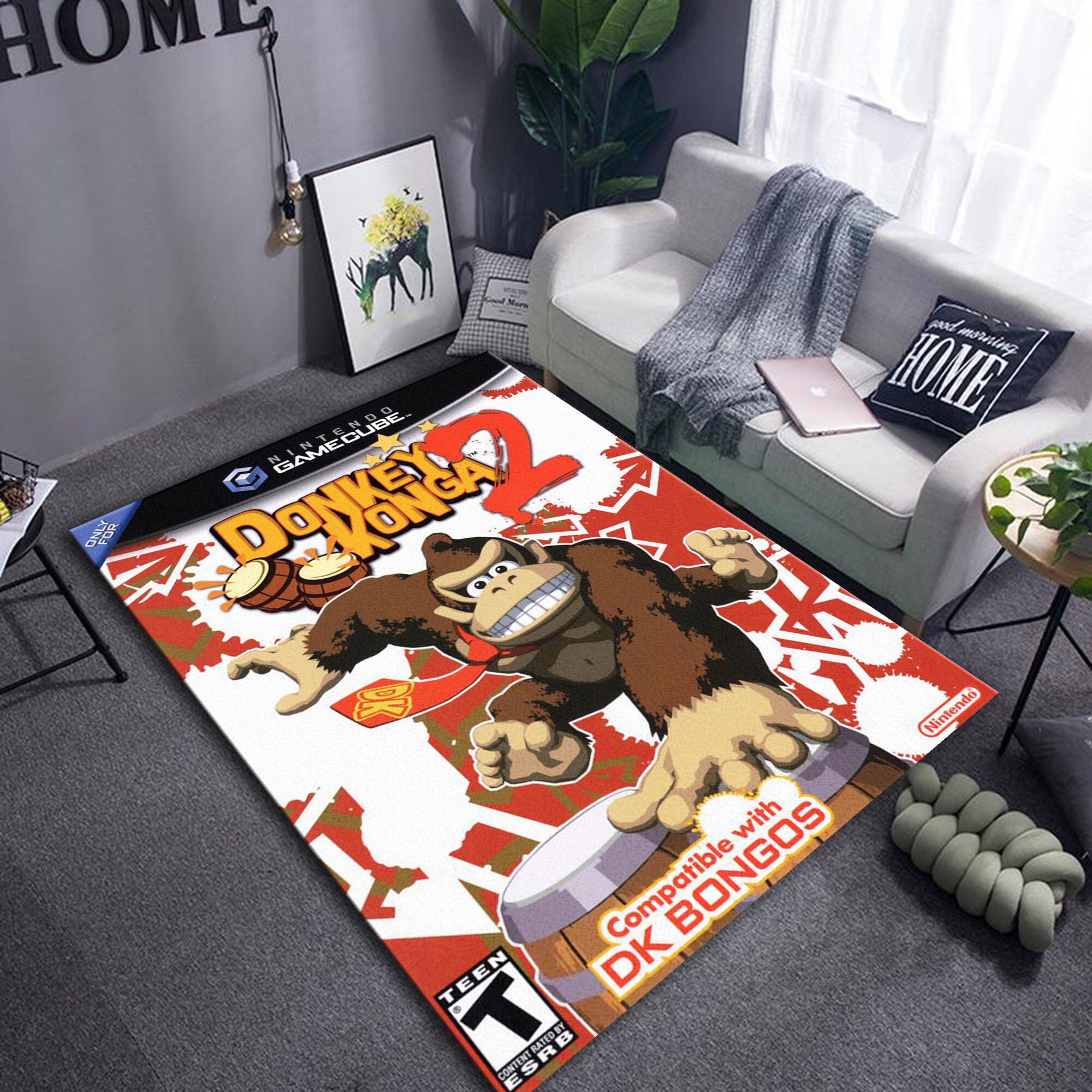Donkey Konga 2 Nintendo NES Retro Gaming Area Rug Game Room Etsy