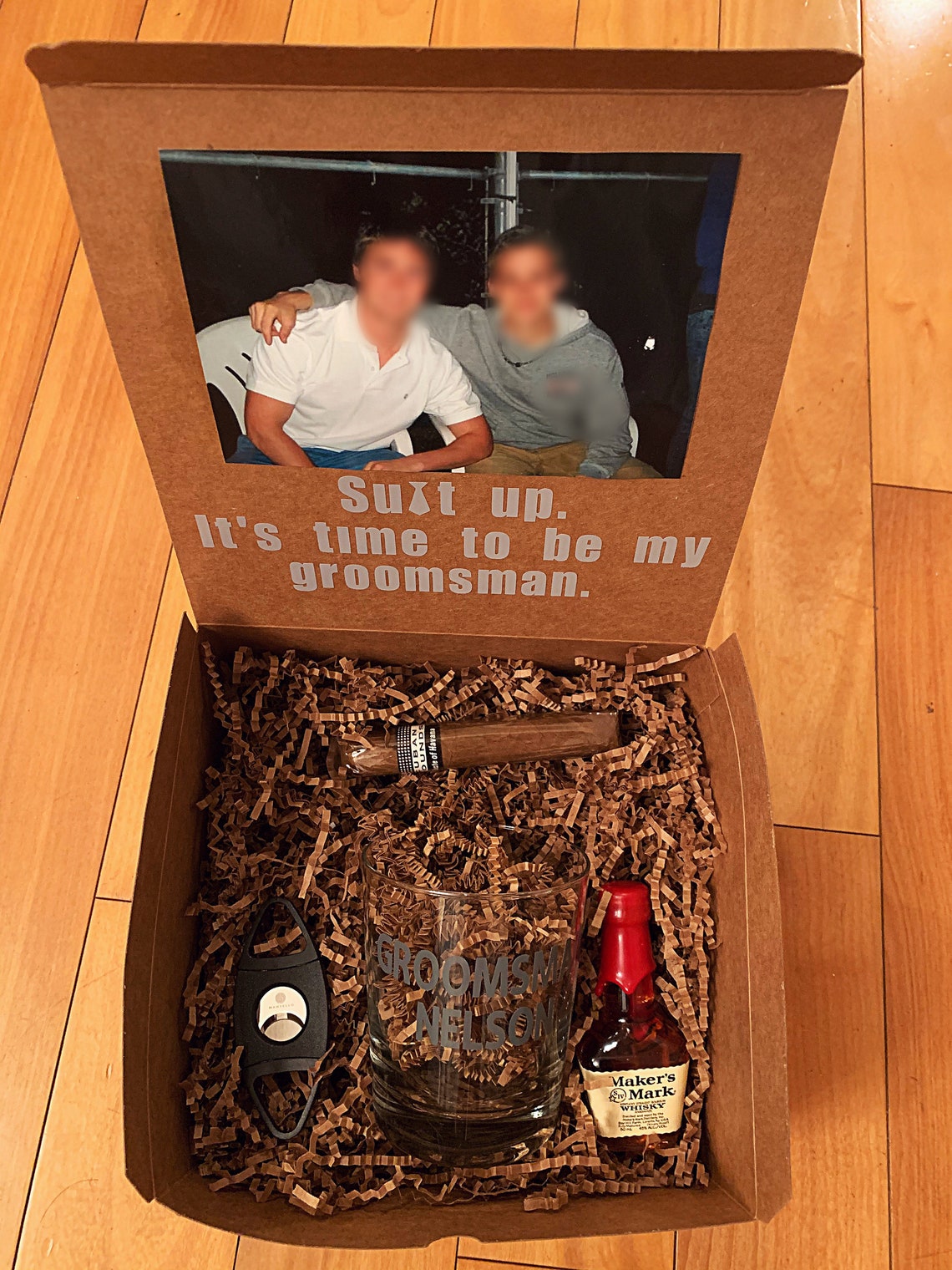 Groomsmen Proposal Box Groomsmen Gift Box Best Man Proposal Etsy