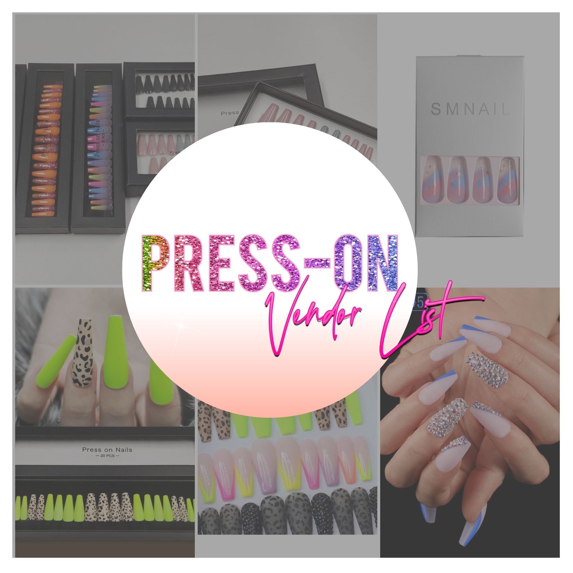 Presson and Nail Supply Vendor List Etsy