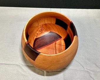Small Bowl - Cherry Burl, Rosewood and Redheart