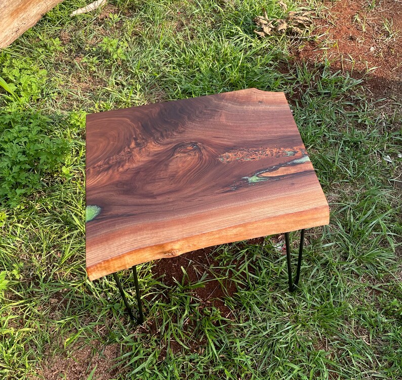 Live Edge Black Walnut Side/end Table Etsy