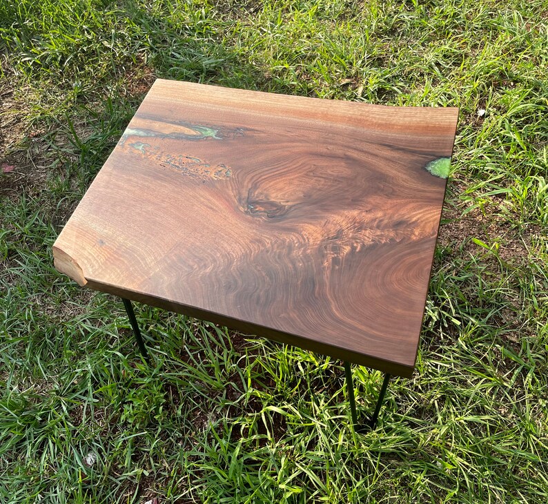 Live Edge Black Walnut Side/end Table Etsy