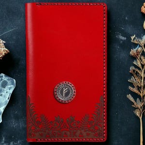 Cartera vikinga, Fehu, Cartera de bruja, Cartera wiccana, Cartera de mujer, Runas vikingas, Joyas wiccanas, Joyas paganas, Runas Futhark