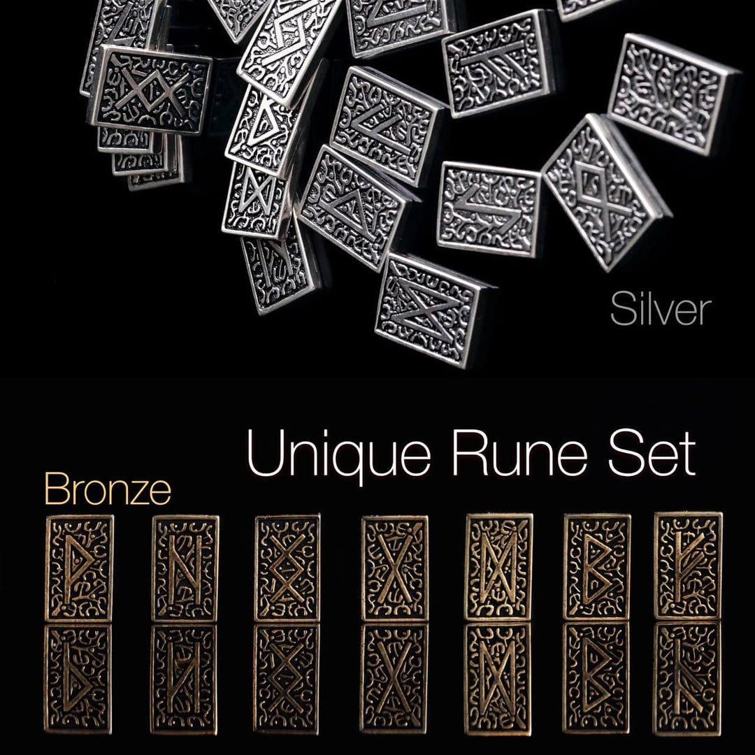 Silver-plated and Bronze Elder Futhark Rune Sets - Norse Pagan ...