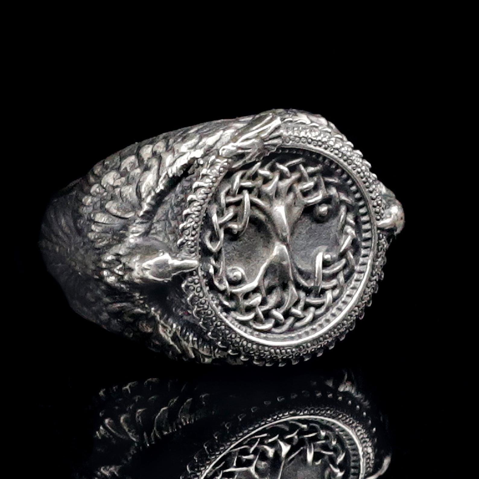 Tree of Life Ring, Viking Ring, Witch Ring, Ouroboros Ring, Pagan ...