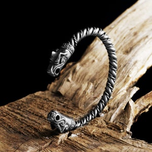 Wikinger Armband, Wolf Armband, Geri Freki, Odinismus, Wikinger Schmuck, Pagan Schmuck, Schutz Amulett, Antike Armband