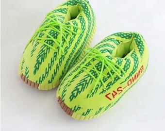 plush yeezy slippers