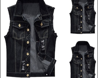 levis denim waistcoat mens