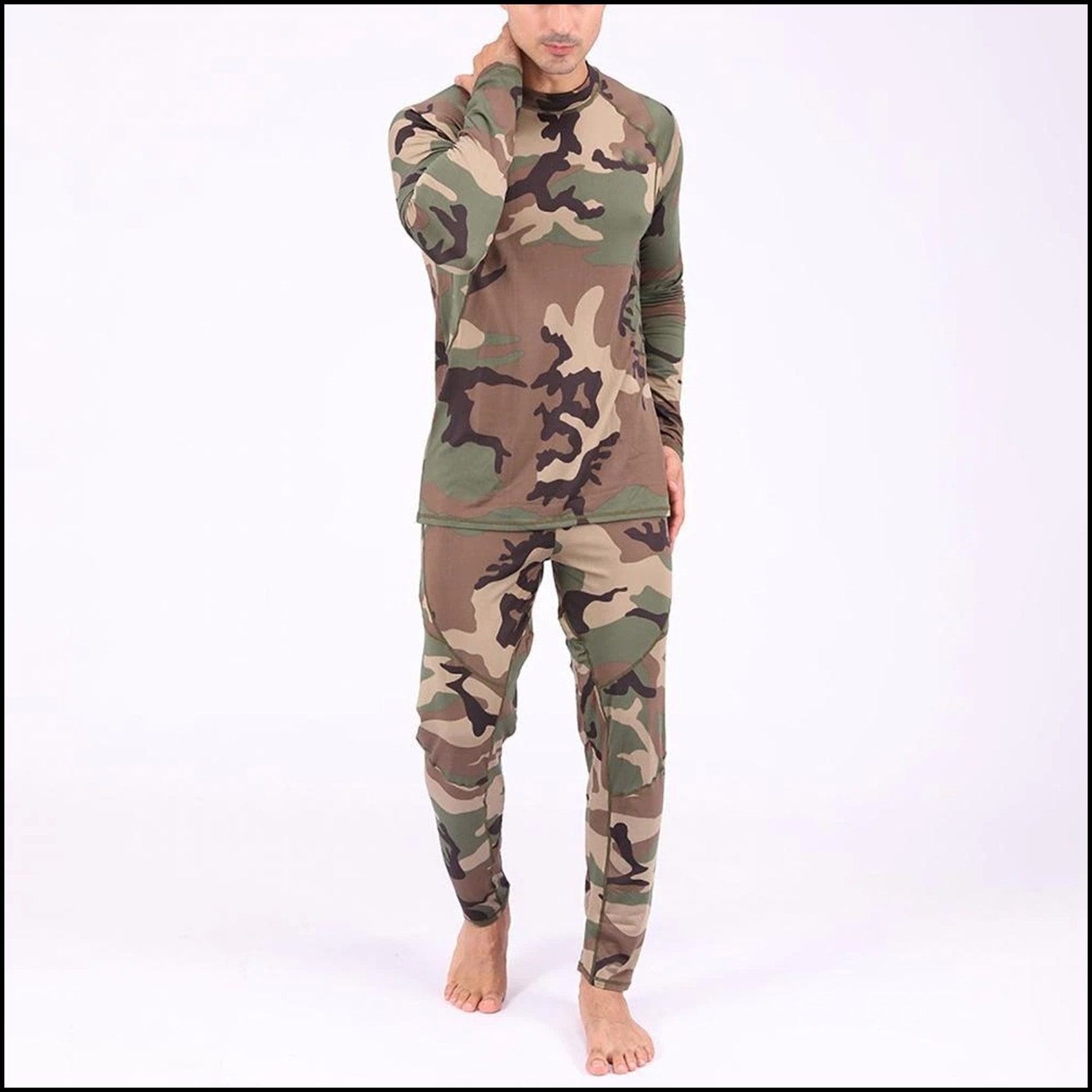 NEW Pajama Sets Men Camouflage Print Long Sleeve Top Pants Etsy