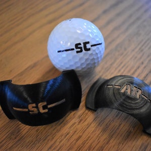 Personalised Golf Ball Alignment Tool Marker - Custom Initials