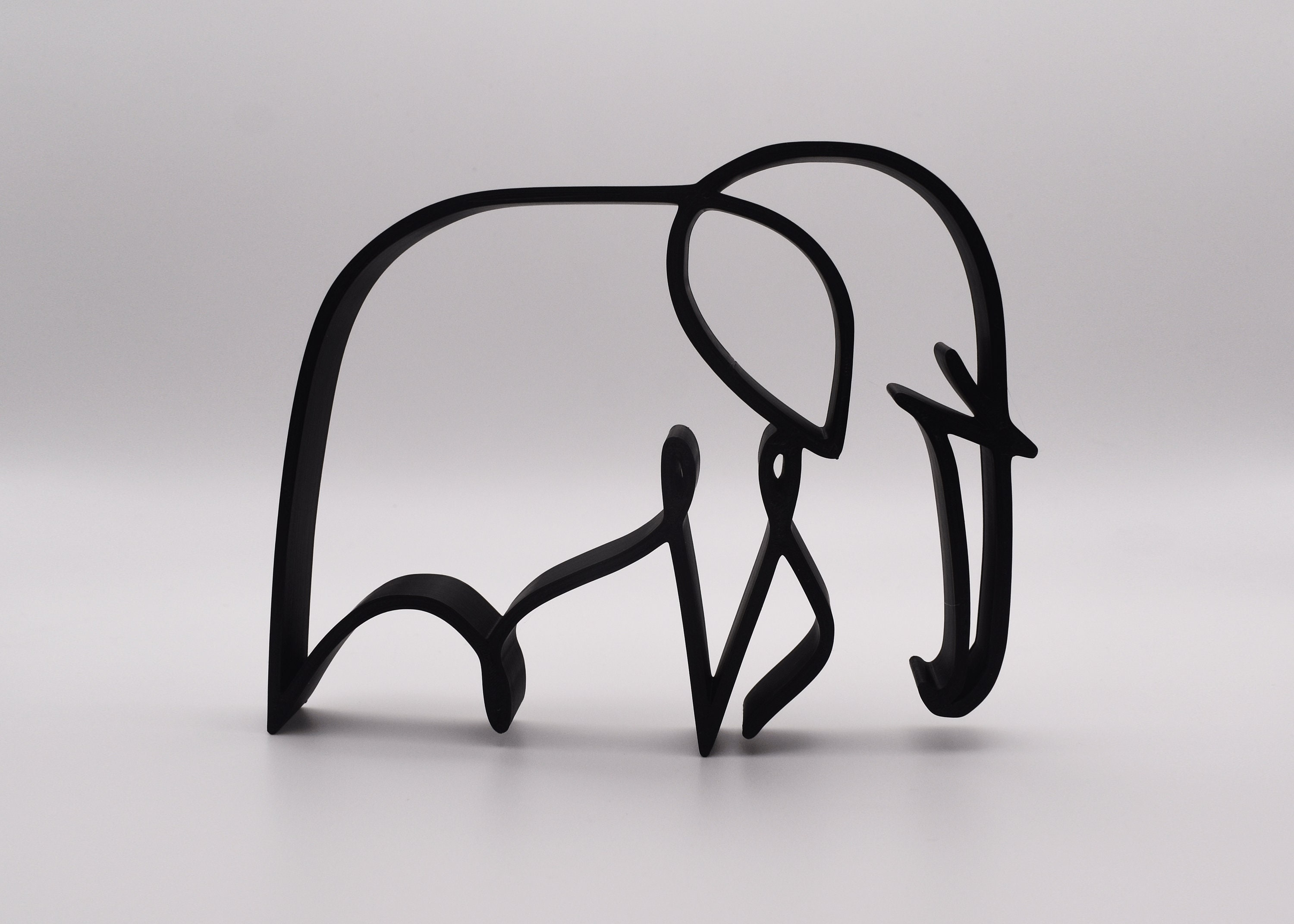 Line Art Elefant Skulptur, minimalistische Wohnkultur, Tischdekoration, Housewarminggeschenk