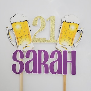 Beer custom birthday cake topper