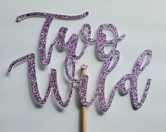 Zwei wilde Cake Topper mit Glitzer