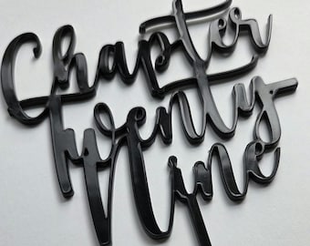 Acrylic Birthday cake topper. New chapter birthday cake topper