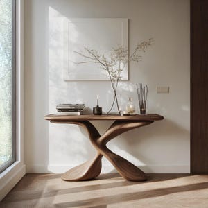 Entry Way Table Console Furniture Handmade Rustic Natural Wood Console Table Farmhouse Console Table Live Edge Table Narrow Entryway Table