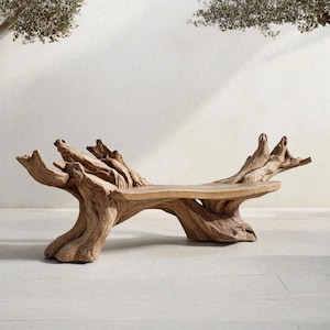 Solid Wood Wooden Bench Mid Century Outdoor Bench Rustic Porch Bench Seat Farmhouse Entryway Bench Deck Seating Bench For Living Room