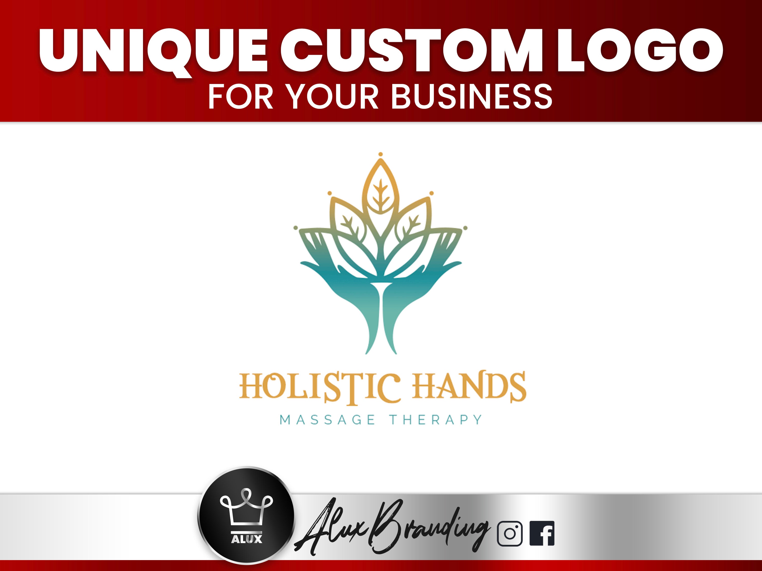 MASSAGE THERAPY LOGO Design Custom Modern Therapy Massage Etsy