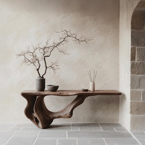 Farmhouse Console Table Entry Way Table Narrow Entryway Table Handmade Rustic Natural Wood Console Table Live Edge Table Console Furniture