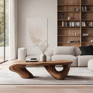 Rustic Coffee Table Modern Solid Wood Coffee Table Reclaimed Wood Table Live Edge Farmhouse Table Living Room Table Living Room Decor