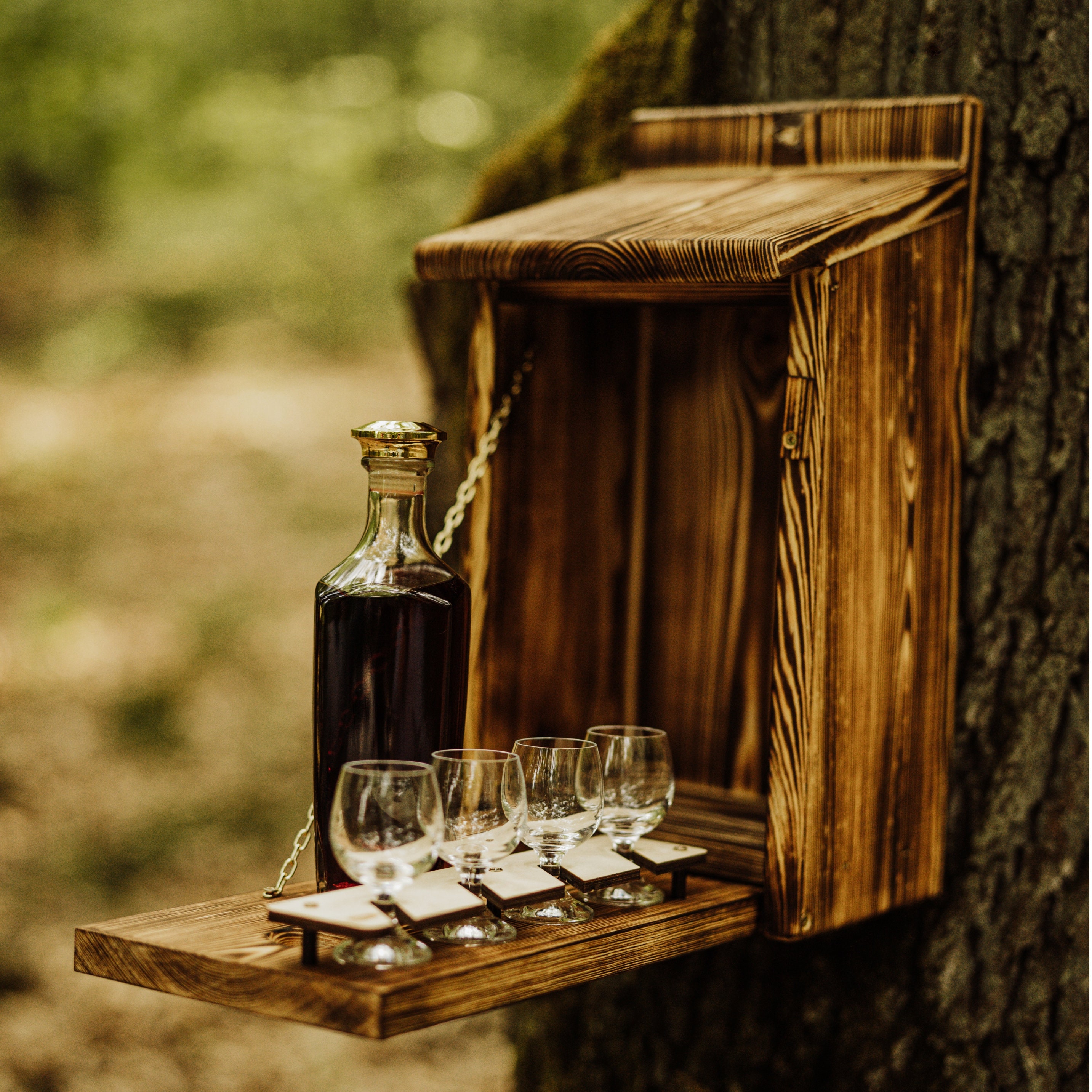 Alcohol Cage® Cabane d'oiseaux avec Minibar Idée Cadeau Original pour Homme  Kit en Bois