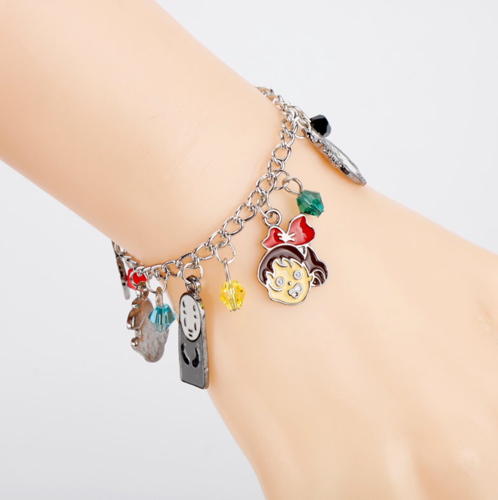 Classic Anime Charm Bracelet Chunky Charm Bracelet Alloy Etsy