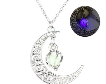 Purple Glow Necklace - Etsy